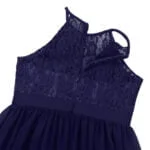 Lace chiffon flower girl dress-navy-blue (5)