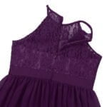 Lace chiffon flower girl dress-purple (4)