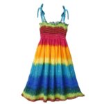 Little girl beach dresses-rainbow 2