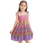 Girls vacation dress-pink 2