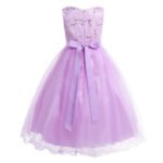 Little girl sequin flower girl dress-purple (3)
