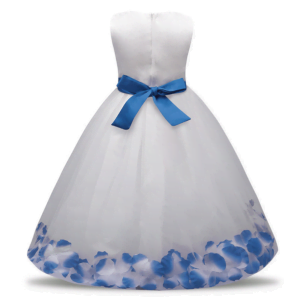 Long flower girl dress with sash-white-blue (1)