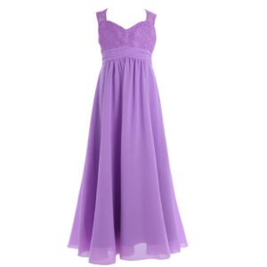 Long lace chiffon flower girl dresses-lavender-purple (1)