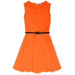 Neon dress for girls - neon-Orange