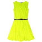 Neon dress for girls - neon-yellow