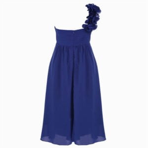 One shoulder flower girl dress-dark-blue (1)