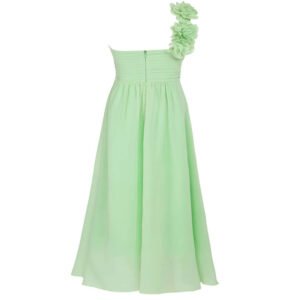 One shoulder flower girl dress-light-green (10)