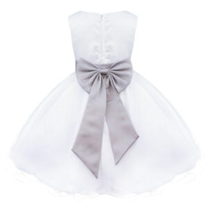 White flower girl dress with tulle-grey (1)
