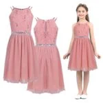 Cute girl party dress-pink