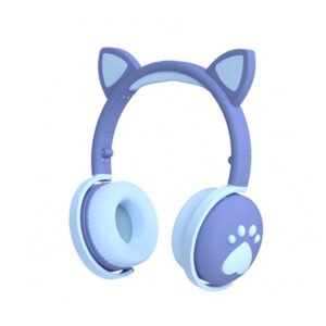 Cute light up cat headphones-blue-white1 (1)