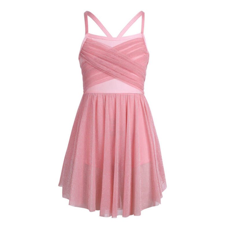 Little girl ballet dance dress-pink (2)