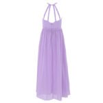 Long chiffon girl dress-lavender (2)