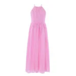 Long chiffon girl dress-pink (1)