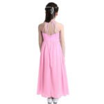 Long chiffon girl dress-pink (1)