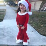 Girl 3 piece warm Christmas outfit-red (10)