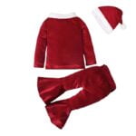 Girl 3 piece warm Christmas outfit-red (11)