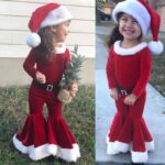Girl 3 piece warm Christmas outfit-red (6)