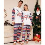 2 piece matching Christmas printed pyjamas set (3)