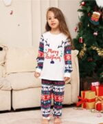 2 piece matching Christmas printed pyjamas set (6)