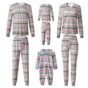 2 piece matching Christmas pyjamas set - white (3)