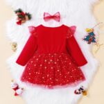 Baby girl Christmas tulle dress with headband (2)