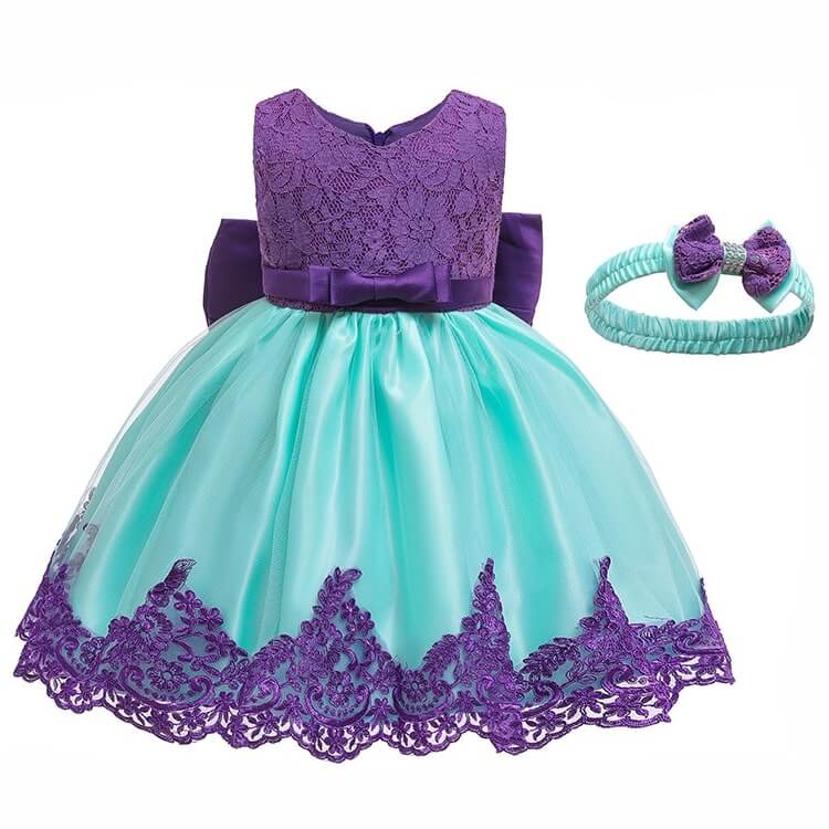 Baby girl princess lace dress-blue-purple (2)