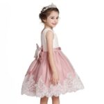 Baby girl princess lace dress-dusty-pink-white (2)