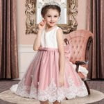 Baby girl princess lace dress-dusty-pink-white (5)