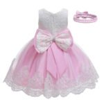 Baby girl princess lace dress-light-pink-white (3)