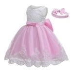 Baby girl princess lace dress-light-pink-white (4)