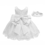 Baby girl princess lace dress-white (1)