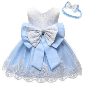 Baby girl princess lace dress-white-blue (3)