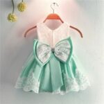 Baby girl princess lace dress-white-green