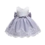 Baby girl princess lace dress-white-grey (3)