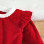 Baby girl red Christmas dress with headband (5)