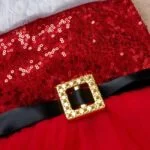 Baby girl red sequin Christmas dress (5)