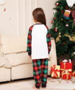 Green red matching tartan Christmas pyjamas (8)