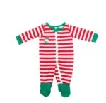 Green red stripe matching Christmas pyjamas (3)