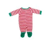 Green red stripe matching Christmas pyjamas (4)