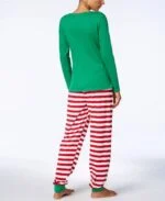 Green red stripe matching Christmas pyjamas (6)