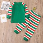 Green stripe matching Christmas pyjamas (1)