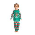 Green stripe matching Christmas pyjamas (2)