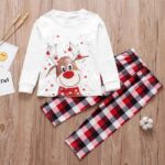Reindeer plaid matching Christmas pyjamas (6)