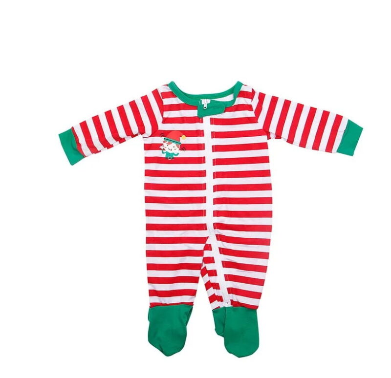 Women's Stop Elfing Around Christmas pyjama set with striped trousers