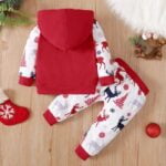 Unisex baby hooded Christmas outfit - Reindeer (6)