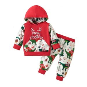 Unisex baby hooded Christmas outfit - Reindeer (8)