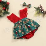 V-neck baby girl Christmas dress (4)