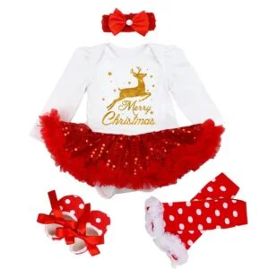 Baby girl merry Christmas dress set