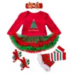 Baby girl tulle Christmas dress set (1)