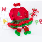 Baby girl tulle Christmas dress set (2)